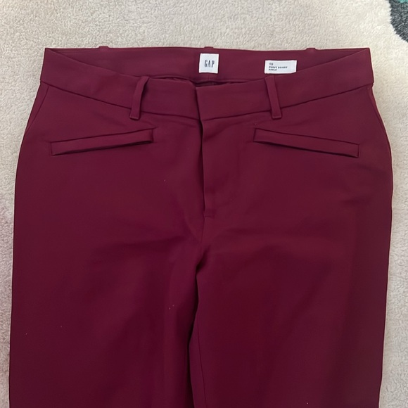GAP Deep Red Curvy Skinny Ankle Pants - Picture 2 of 6
